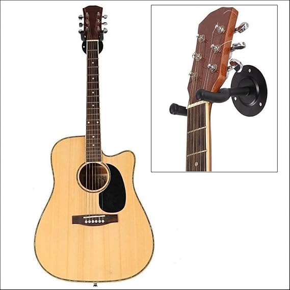 Image of CERLINK Guitar Wall Hanger, Guitar Wall Mount, Guitar Hanger Wall Hook Stand Rack for Acoustic | Electric | Bass Guitar | Banjo | Mandolin, Guitars Accessories (Pack of-5)