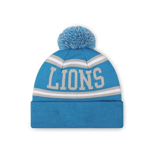 FOCO NFL Team Logo Stripe Pom Beanie Hat2