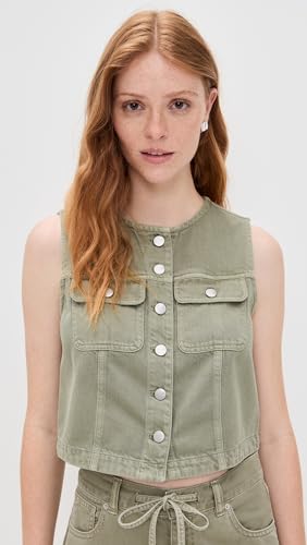 Madewell Women's Cropped Vest: Airy Denim Edition2