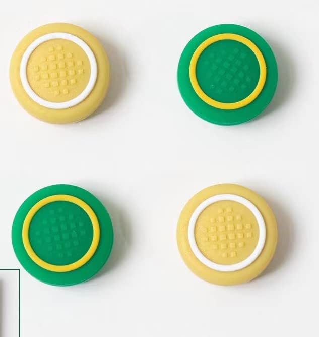 Vista 8 de Tapas de botón de interruptor, tapas de agarre de pulgar OLED para interruptor, tapas de palanca de mando para Switch lite - Amarillo y verde