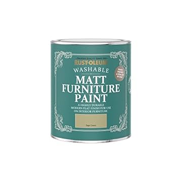 Rust-Oleum Green Furniture Paint in Matt Finish - Sage Green 750ml