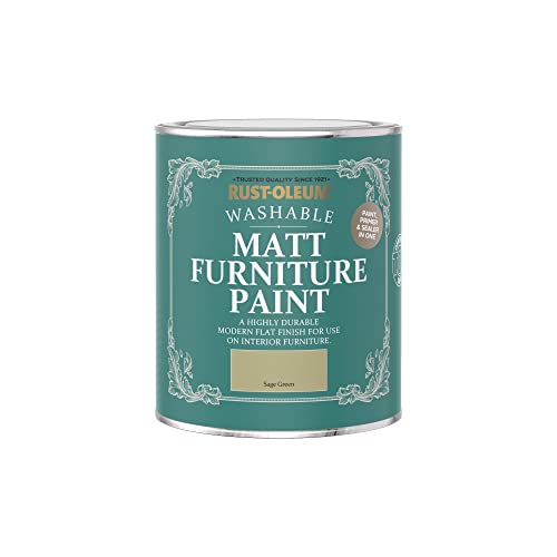 Rust-Oleum Green Furniture Paint in Matt Finish - Sage Green 750ml
