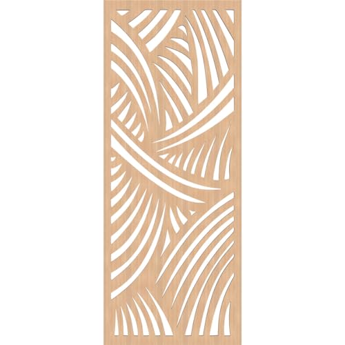 Image of 17 3 /8 inchW x 44 3 /8 inchH x 3 /8 inchT Chester Decorative Fretwork Wood Wall Panels, Hickory