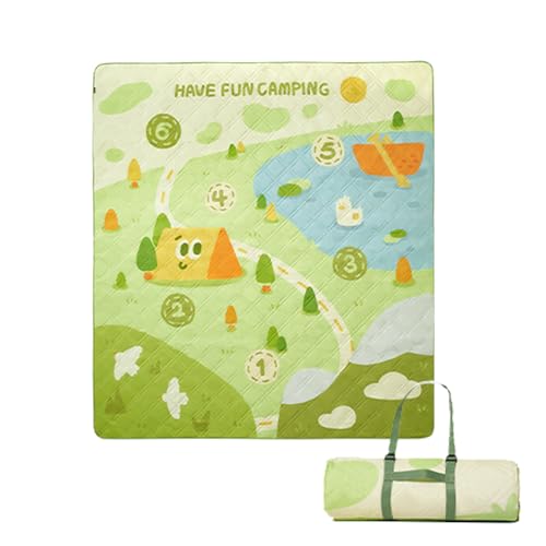 Generisch Esterilla de picnic para exteriores, plegable y lavable a máquina, alfombrilla de picnic de diseño de campo de juego, para jardín, parque, camping, salón, césped, festival, estadio