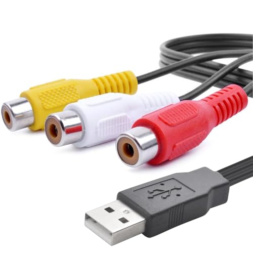 Cable adaptador compuesto USB a 3RCA para conectar DVR y HDD antiguos