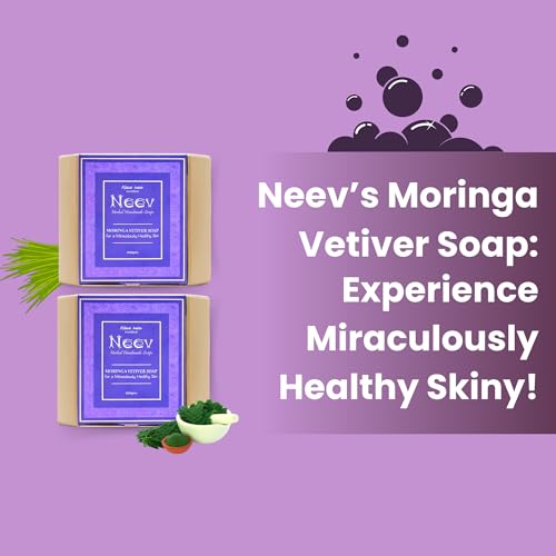 Image of Neev Herbal Handmade Soaps Moringa Vetiver Soap for a Miraculously Healthy Skin -100gms