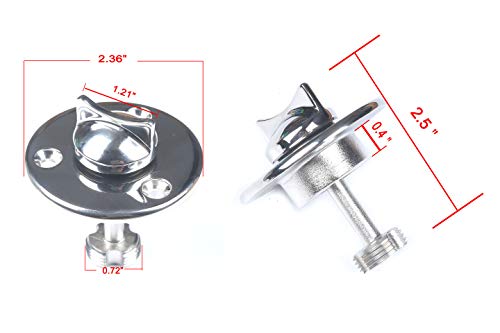 Mx Garboard Drain Plug,Stainless Steel Marine Boat Plug Fits 1.21" Hole W/Screws #TOP1