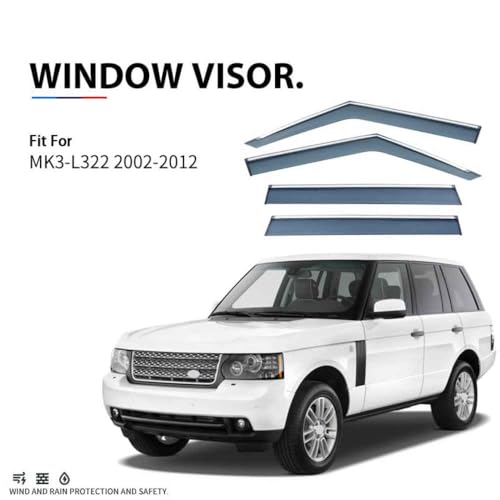 Déflecteurs de vent de voiture de luxe pour Range Rover L322 finitions fluides A-Rot - 3