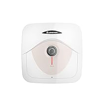 Ariston Dune RS – Scaldabagno Elettrico 10 Litri 36x30x36, Boiler Elettrico con Display LED per Controllo Temperatura, Installazione in Italia Sottolavello Beige 220V, Classe Energetica A