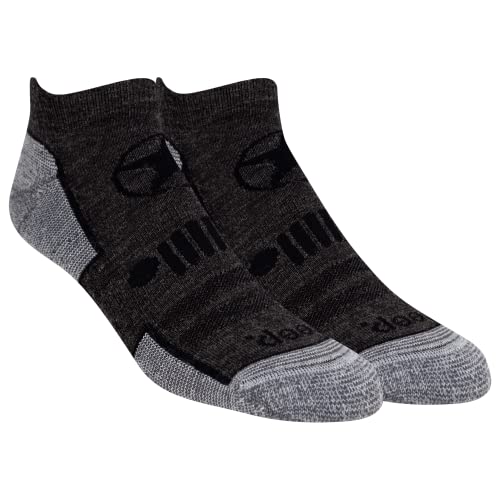 Jeep Women's Wool Blend Trail No Show Socks-2 Pair Pack-Breathable Cushioned Comfort