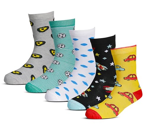 Image of RC. ROYAL CLASS Boys and Girls Cotton Multicolored Printed Socks(Pack of 5 Pairs)