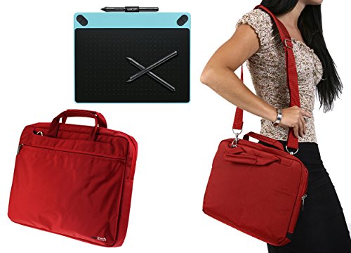 Navitech Rouge Tablettes Graphiques Housse/Sac Compatible avec WACOM Intuos Art CTH-490AK-S