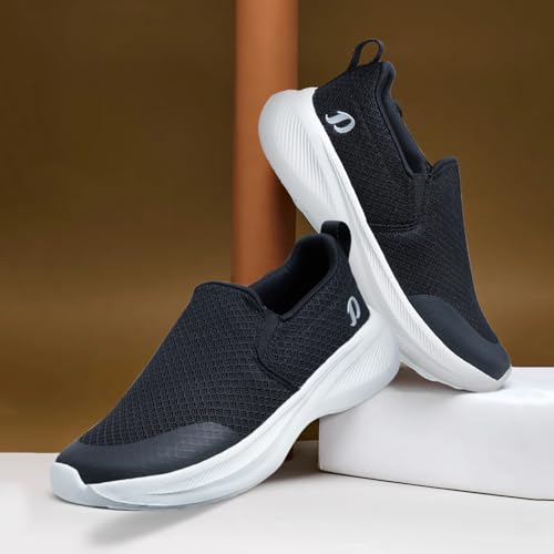 Image of DOCTOR EXTRA SOFT Men's Running & Walking Shoes| Lightweight Comfortable Slip-On Sports Sneakers, Memory Foam Cushion, Breathable Mesh, Anti-Slip Flexible Gym Training Gents Boys D-2011