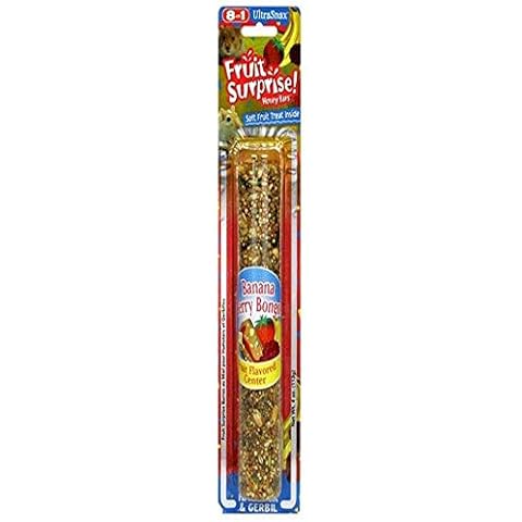 8 In 1 Hamster/Gerbil Fruit Surprise Honeybars - Banana Berry Bongo (1/Blister), 4-Ounce Cover