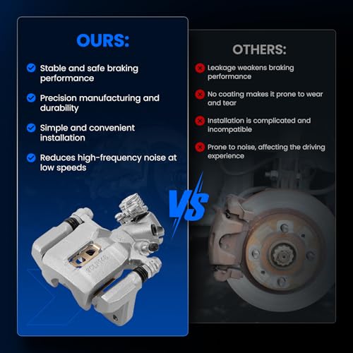 Image of Rear Brake Caliper Assembly Replaces for 19B3298 19B3299, Compatible with Honda Civic 2006-2015, Acura ILX 2013-2018, CSX 2006-2011