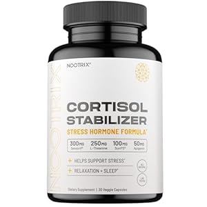 Cortisol Manager and Stabilizer Supplement | Supports Deep Sleep & Relaxation | Cortisol Supplement with Ashwagandha, L-Theanine, Rhodiola Rosea Extract & Apigenin | 30 Vegan Capsules