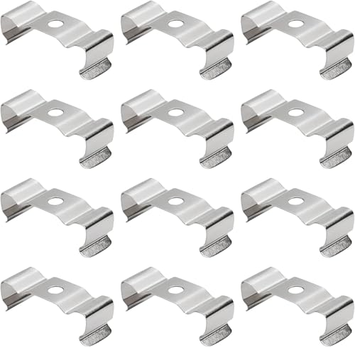 Image of Stainless Steel T5 LED Tube Light Clip Holders | Heavy-Duty Metal Mounting Brackets for T5 LED Batten & Fluorescent Tube Lights | Rustproof Long-Life Clips for Secure Installation (Pack of 10)