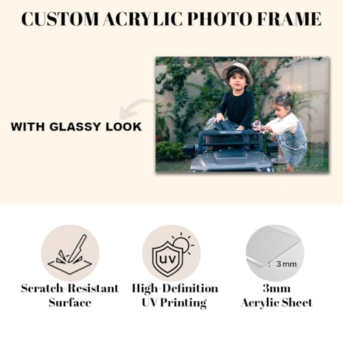 Image of SNAPTRAP 3mm Customized Photo Frame Customised Gift|Acrylic Photo Frame Personalized|Photo Frame For Wall Customised|Personalised Photo Frame for Gift On Anniversay, Birthday (Landscape, 16X24 Inch)