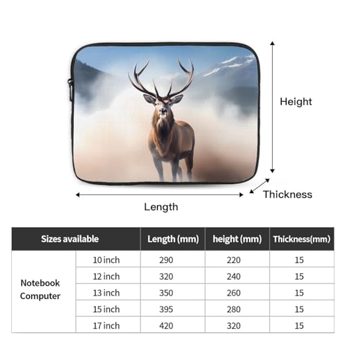 Deer In The Mist Laptop Sleeve Case 15 Inch Suitable For Notebook Computer Tablet Traveling Carrying Simple Case4