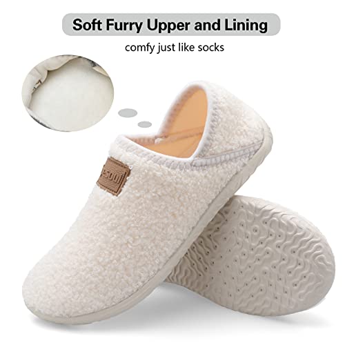 Image of Spesoul Fuzzy House Slippers for Women Men Indoor Closed Back Lightweight Cozy Faux Furry Lining Barefoot House Shoes Slipper Socks for Bedroom Home Office Yoga Outdoor Walking Shoes