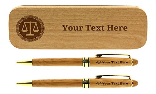 Lawyers Gifts Custom Name Lawyer Gift Set Personalized Engraved Bamboo ...