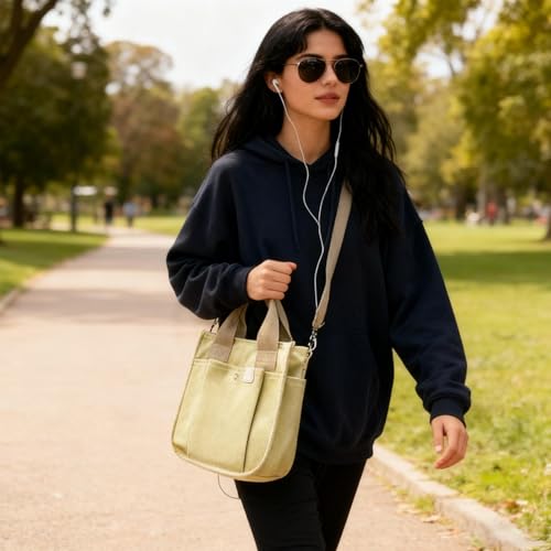 Bolsa de lona resistente con correa de hombro para ir de compras con total comodidad 2