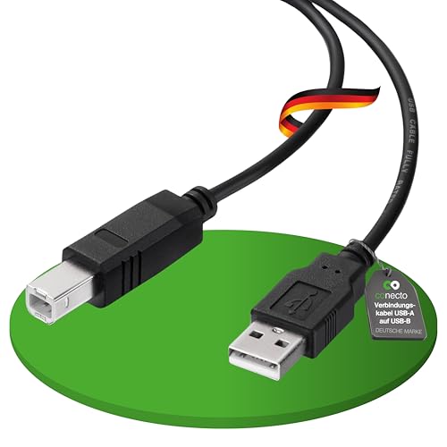 conecto USB 2.0 Kabel. A Stecker/B Stecker - schwarz - 1,80m