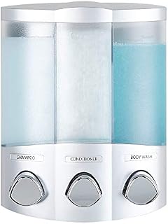 Better Living Products 76334 Euro Series TRIO 3-Chamber Soap and Shower Dispenser, Satin