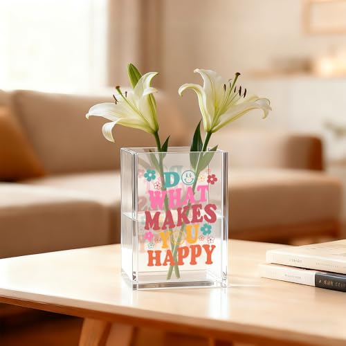 Image of Mental Health Acrylic Pen Pencil Holder for Desk Makeup Organizer (Transparent04)