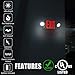 Freelicht 2 Pack Emergency Exit Sign With Lights, Two LED Adjustable Head Light for Business