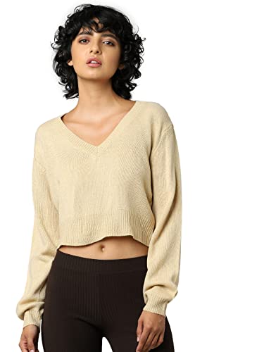 Image of Only Women's Acrylic V-Neck Sweater