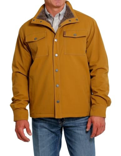 Cinch Western Jacket Mens Canvas Sherpa Snaps XL Brown MWJ1599001