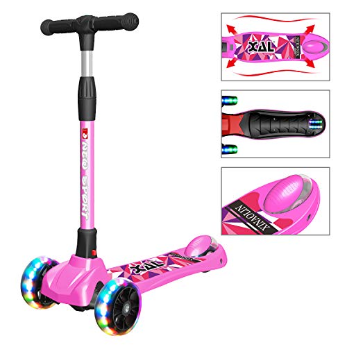 New Olym Kids 3 Wheel Scooter for Toddler Boys Girls,Big Flashing Wheels 4