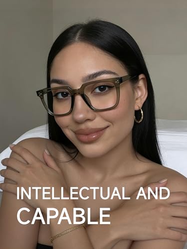 Image of Oversized Square Blue Light Glasses for Woman Men fashion Reduce Eyestrain Protection for TV /Computer /Gaming