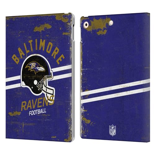 Étui portefeuille iPad 10.2 NFL Baltimore Ravens en cuir Head Case