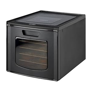 TZS First Austria Dörrautomat | Dörrgerät für Obst, Gemüse & Fleisch | digital mit Timer & Temperaturregler 35-70°C | 6 Edelstahl-Etagen, Dörrapparat mit Timer