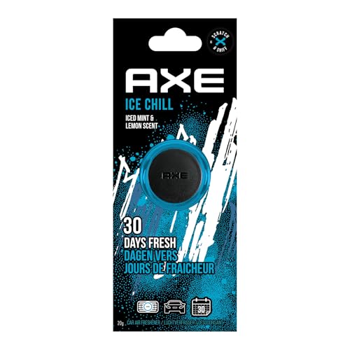 AXE Mini Ambientador para Coche – Frescura Intensa de 30 Días en Rejilla Ventilación – Fragancia Ice Chill – Diseño Discreto y Elegante para un Viaje Impecable