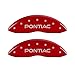 MGP Caliper Covers 18028SPONRD Pontiac Red Caliper Covers - Engraved Front & Rear44; Set of 4