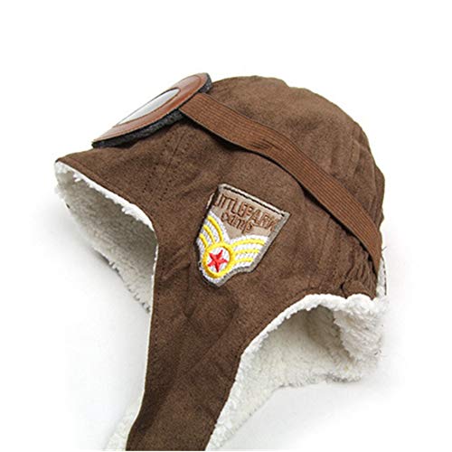 Toddlers Baby Girls and Boys Crochet Earflap Pilot Hats Beanie Cap Winter Warm Knit Caps for Fall Winter3