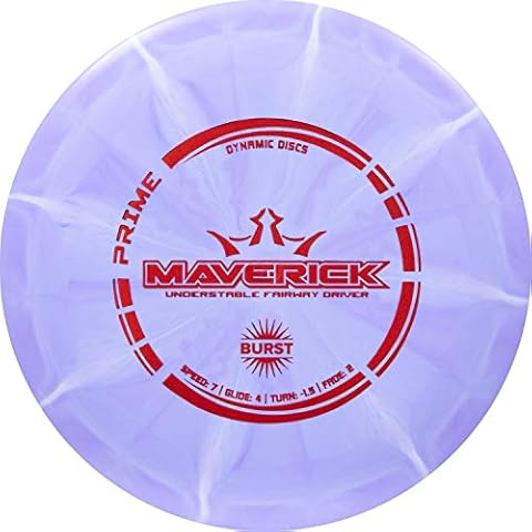 Dynamic Discs Prime Burst Maverick | Fairway Disc Golf Driver | Controllable and Versatile Frisbee Golf Disc | Beginner Friendly | 170g Plus | Stamp Color and Burst Pattern Will Vary (Purple) Cover