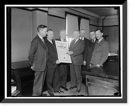 Historic Framed Print, A.F. of L. charter granted to special delivery messengers. Washington, D.C., Nov. 23. A five-year effort to obtain a charter in the American Federation of Labor met with success today for the National Association of Special Delivery Messengers. A.F., 17-7/8