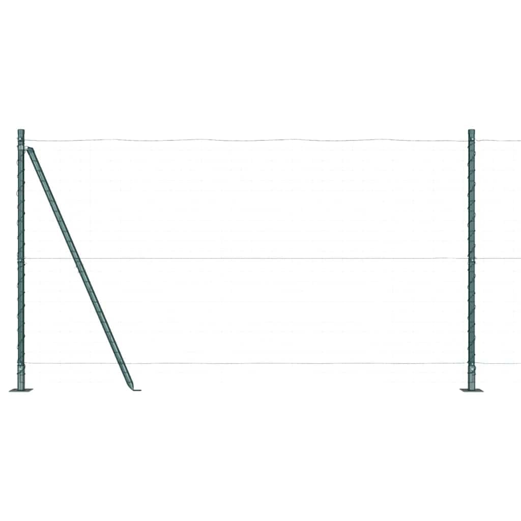Postes para valla para hormigón, 52 unidades, color verde | Acero con recubrimiento en polvo, base de hormigón estable, resistente a la intemperie, diseño moderno, para jardín y terraza