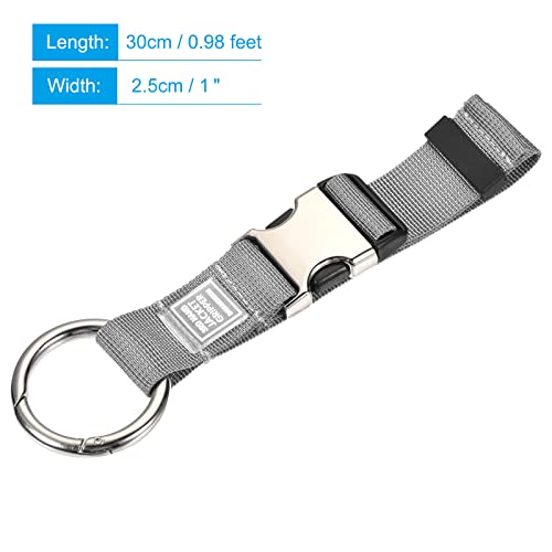 Image of MECCANIXITY Luggage Strap, Jacket Gripper Holder Suitcase Belt Carry Clip for Backpack Travel Accessory, Gray