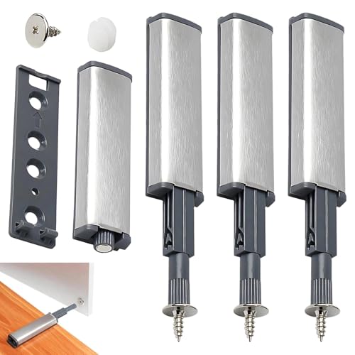 4 Stück Drucktüröffner Push Push to Open Türöffner Türöffner Schranktür Dämpfer für Schubladen Kabinen Öffner.
