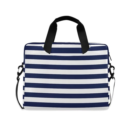 Bolso cruzado portátil para laptop 15.6" azul y blanco