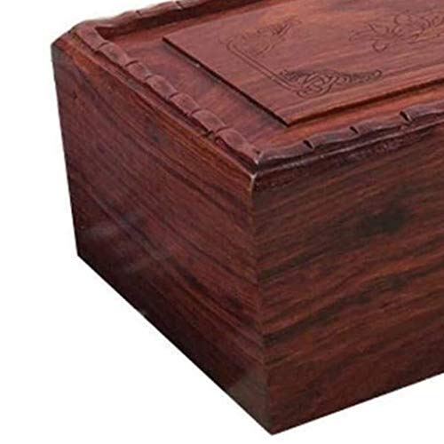 Urnas Decorativas Caja de ataúd de cremación de Madera Funeral para Adultos Cenizas Grandes humanas Cremación Conmemorativa