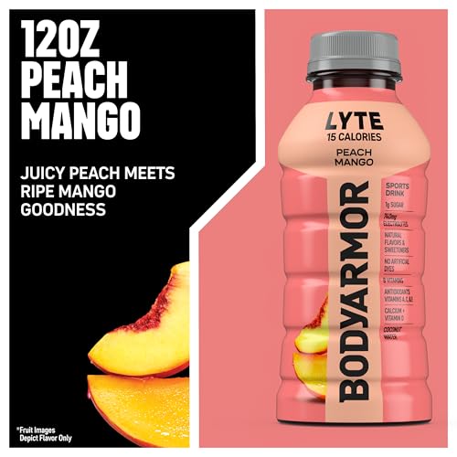 BODYARMOR LYTE Sports Drink Low-Calorie Sports Beverage, Peach Mango, Coconut Water Hydration, Natural Flavors With Vitamins, Potassium-Packed Electrolytes, Perfect For Athletes, 12 Fl Oz (Pack of 8) - Image 4