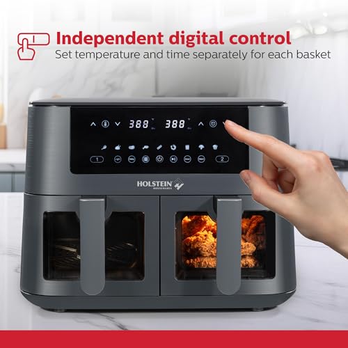 Holstein Housewares 8.4QT Dual Basket Digital Air Fryer
