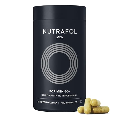 Nutrafol Men 50+ Hair Growth Supplements Clinically Tested for Visibly Thicker Hair and Scalp Coverage #1 Dermatologist-Recommended Hair Growth Supplement Brand - 1 Month Supply