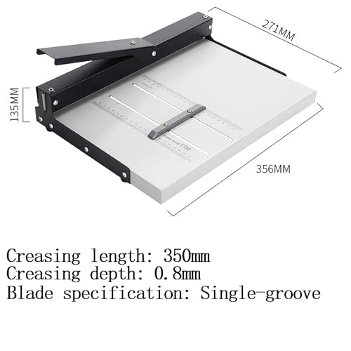 Manuelle Falzmaschine für Papier, strapazierfähig, 350 mm Länge und 0,8 mm Tiefe, unterstützt 60 g/m² bis 450 g/m² für den Bürogebrauch